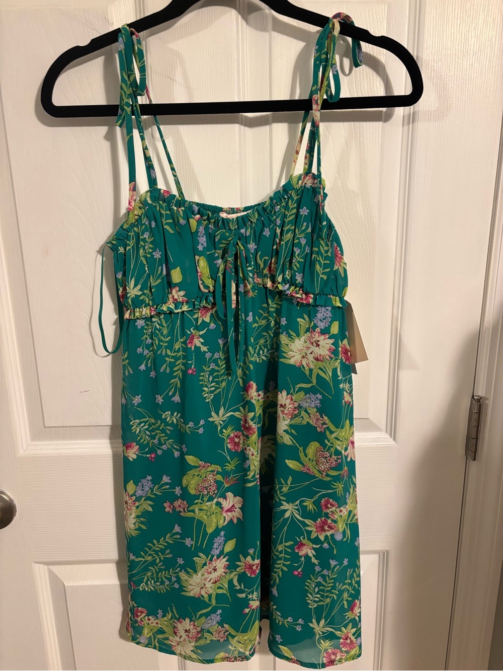 😍NWT City Studio Teal Floral Dress Size small